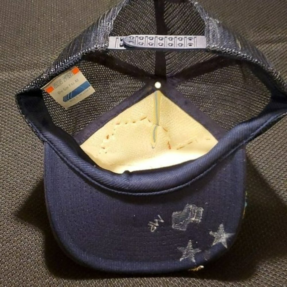 Trucker Hat, Custom Patchwork Euc - image 7